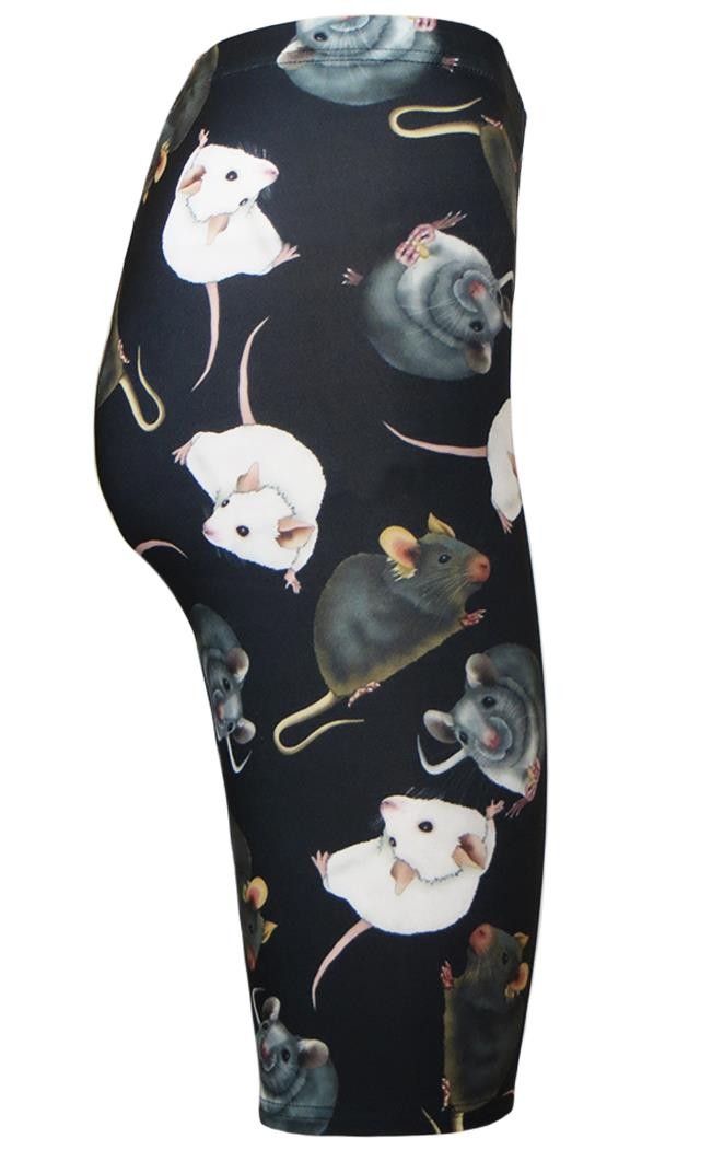 Cute Mouse Rats Printed Cycle Shorts 