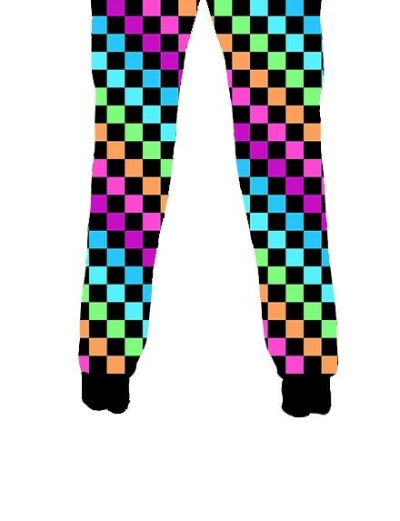 Unisex Rainbow Coloured Check Squares Fleece Printed Sweatpants Jogging Bottom